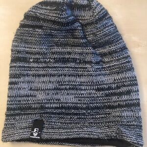 Black and Gray Knit Beanie